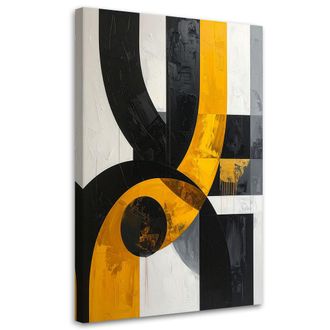 Feeby Impresi&oacute;n De Imagen, Abstracci&oacute;n Geom&eacute;trica Amarillo, 80x120