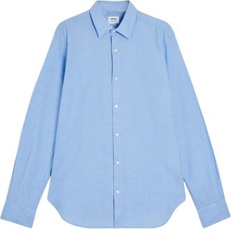 Aspesi Clear Blue Shirt - Heren - Casual Overhemden - Blauw - M - Katoen - Overhemden