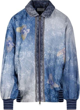 Pierre-Louis Mascia Pierre Louis Mascia Womens Printed Silk Bomber Jacket