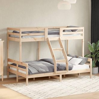 Berkfield Home Bunk Bed without Mattress 80x200/120x200 cm Solid Wood in Brown