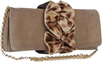 Dolce & Gabbana Pre-owned Suede shoulder-bags - Dames - Vintage Clutch - Bruin - ONE Size - Vintage