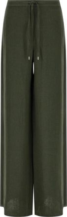 Max Mara Mst Pelota Broeken - Dames - Wijde Broeken - Groen - M - Leer - Broeken