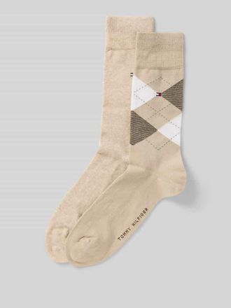 Tommy Hilfiger Socken aus Baumwoll-Mix im 2er-Pack in Sand, Gr&ouml;&szlig;e 43-46