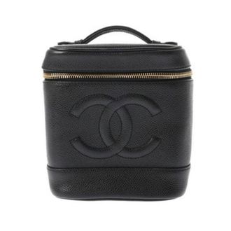 Chanel Black Grained Calfskin Vanity Bag (Pre-Owned)