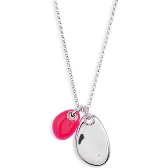 John Hardy Diamond Bail Enamel Pendant Necklace in Pink at Nordstrom Rack