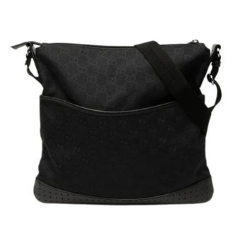 Gucci Pre-owned Cross Body Bags, female, Black, Size: ONE SIZE Pre-owned Canvas Crossbody Bag