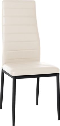 Clp Silla De Comedor Mayfair Crema Simil Cuero