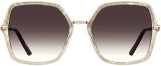 Carolina Herrera 57mm Square Sunglasses in White Marble at Nordstrom Rack