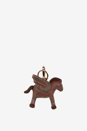 Etro Schl&uuml;sselanh&auml;nger aus Leder mit Paisley-Muster