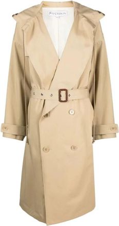 J.W.Anderson Hooded Trenchcoat - Dames - Trenchcoats - Bruin - XS - Jassen