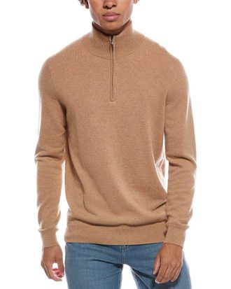 Amicale Cashmere 1/4-Zip Cashmere Sweater
