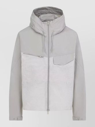 Yohji Yamamoto hooded cotton jacket tonal drawstrings