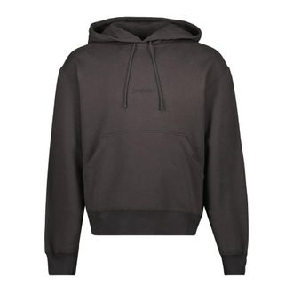 Saint Laurent Hoodies, male, Gray, Size: M Embroidered Hoodie in Grey