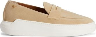 Giuseppe Zanotti Conley Glam velour loafers - men - Velvet/Rubber/Fabric - 41 - Neutrals