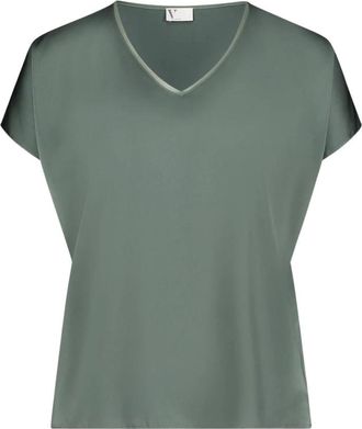 Vera Mont Dames, Blouses & Shirts, Groen, Maat: XL Satijn