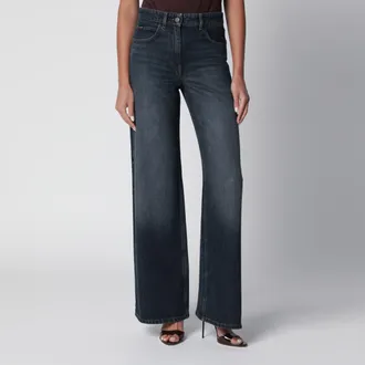 Courr&egrave;ges Jeans baggy blu vintage in denim