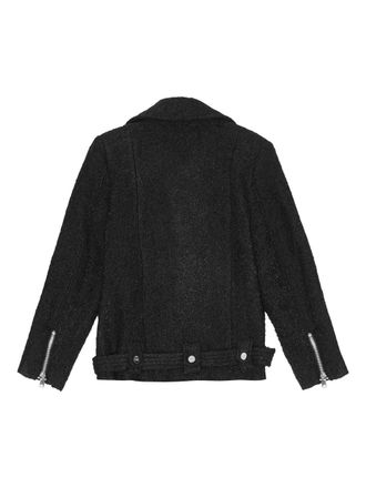 Ganni Textured Boucl&eacute; Wool Jacket - Black