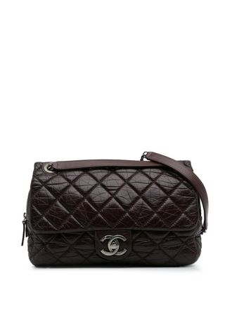 Chanel 2013-2014 Jumbo Quilted Aged Calfskin New Portobello Flap shoulder bag - women - Calf Leather/Leather - One Size - Red