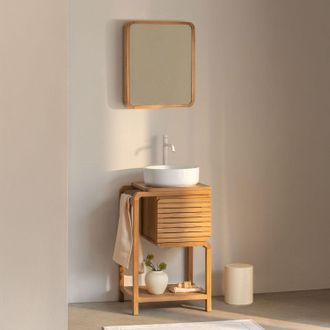 Sklum Conjunto De Mueble De Ba&ntilde;o En Madera De Teca Bradley Sklum