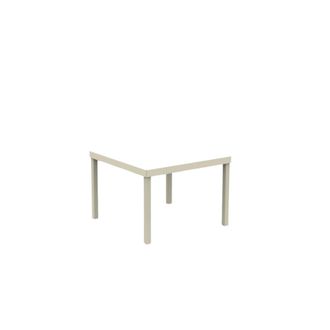 MondoViro Mesa de centro de jard&iacute;n cuadrada de metal blanco 40x40 cm 38,5h