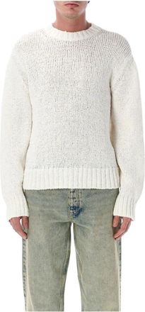 Sunflower Frederik Sweater - Heren - Ronde hals truien - Wit - M - Katoen - Truien & Vesten