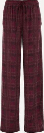 Ermanno Scervino Relaxed Tailoring check satin Pants Female 38