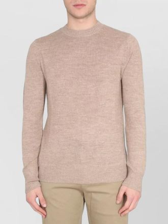 Ballantyne ribbed cross-neck wool jumper