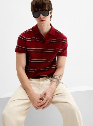 Redefined Rebel Mens Walker striped Polo Shirt