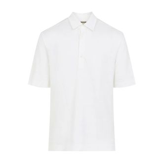 Ermenegildo Zegna Polo Shirts, male, White, Size: XL Oasi Linen Polo