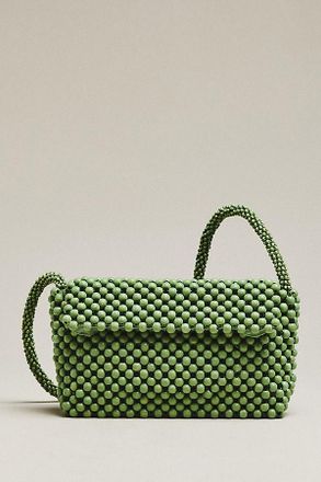 Maeve The Fiona Wood Beaded Shoulder Bag