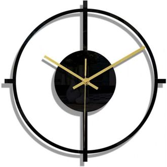 OEM Reloj De Pared Redondo Negro, Dise&ntilde;o Moderno, Silencioso, Decorativo, Para Oficina, Sala De Estar, Dormitorio