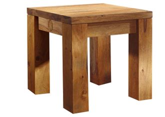 Massivmoebel24 Sgabello In Legno Di Sheesham / Palissandro 45x45x45 Marrone Oliato Nature Brown 108