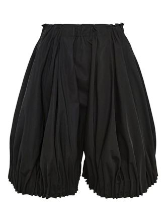 Enfold tucked hem short - women - Fabric - 36 - Black