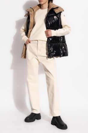 Moncler Sweatshirt With Logo, Womens, Beige