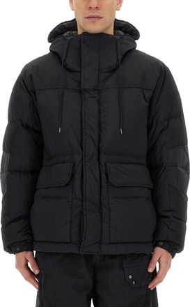 Ten c Black Quilted Hood Jacket