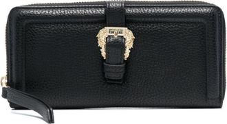 Versace Jeans Couture Couture 1 Continental leather wallet - women - Polyester - One Size - Black