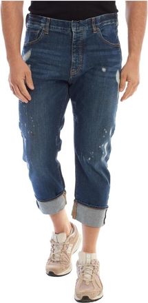 Emporio Armani Cropped Jeans met Rechte Pijpen - Heren - Cropped Jeans - Blauw - W32 - Katoen - Jeans