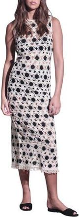 Walter Baker Brianna Openwork Maxi Dress in Cream Black at Nordstrom Rack, Size Medium
