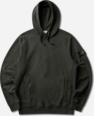 Stone Island Men s Organic Cotton Fleece Hoodie Coal Grey