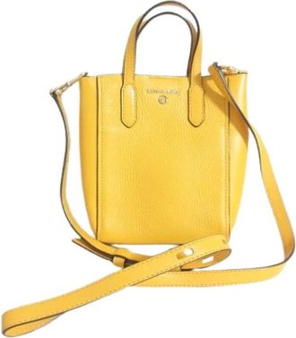 Michael Kors Pre-owned Leren 2way Mini Handtas - Dames - Vintage Schoudertas - Geel - ONE Size - Leer - Vintage