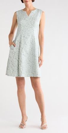 Connected Jacquard Babydoll Dress in Sage at Nordstrom Rack, Size 16