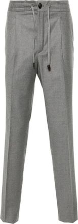 Incotex Pantaloni in lana con coulisse - Grigio