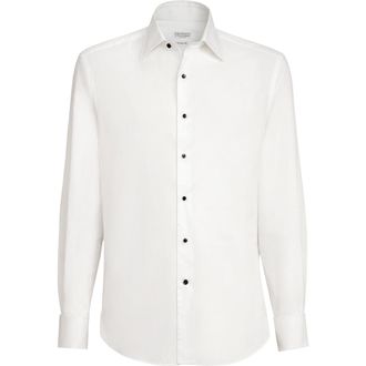 Brunello Cucinelli Tuxedo shirt in White at Nordstrom, Size 4X-Large Eu