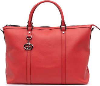 Gucci Pre-owned Gucci Leather GG Charm Satchel 339550 502752