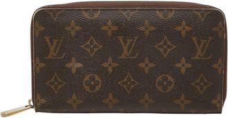 Louis Vuitton Brown Pvc Leather Long Wallet (Bi-Fold) (Pre-Owned)