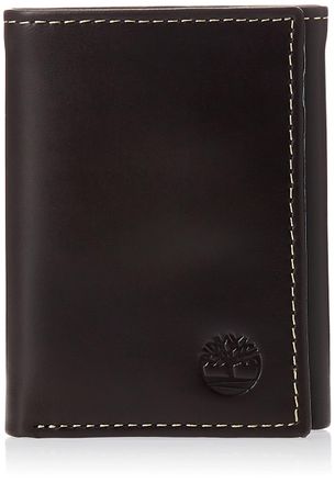 Timberland Mens Leather Trifold Wallet with Id Window Tri-Fold, Brown (Cloudy), One Size