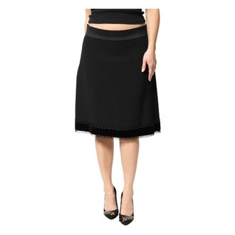 Dolce & Gabbana Dames, Rokken, Zwart, Maat: XL Katoen