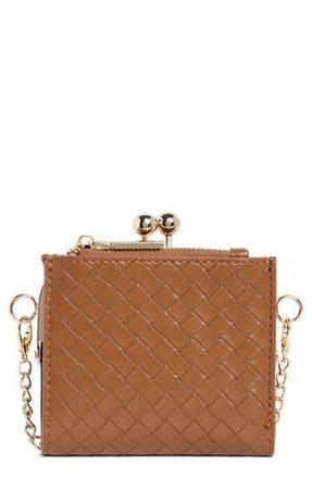Dolce Vita Norlia Woven Faux Leather Coin Purse in Brown at Nordstrom Rack