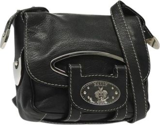 Bally Pre-owned Shoulder Bags, female, Black, Size: ONE SIZE Pre-owned Leather shoulder-bags