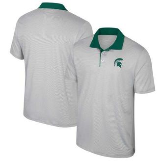 Colosseum Mens Colosseum Gray Michigan State Spartans Big & Tall Tuck Striped Polo at Nordstrom, Size 4X-Large